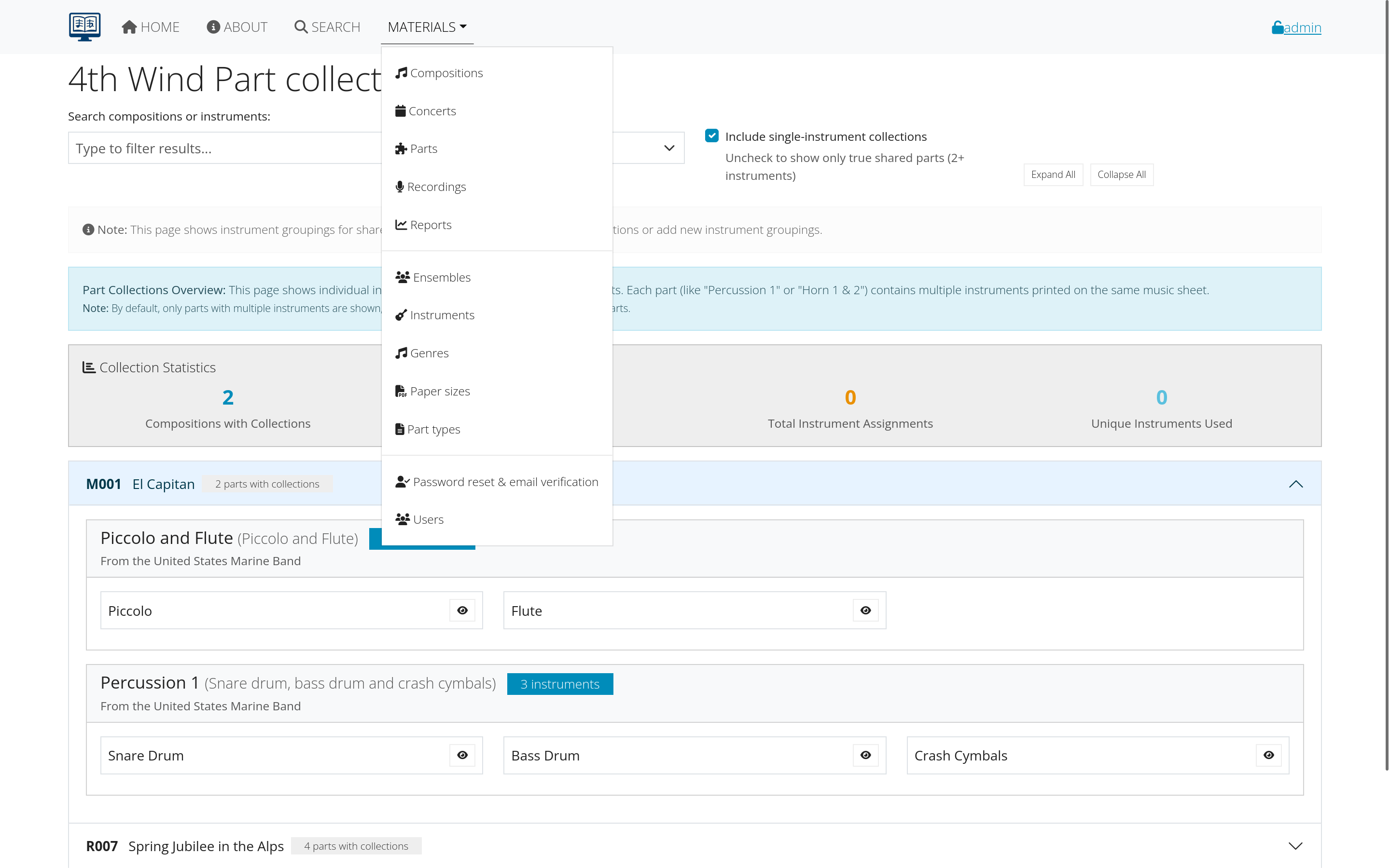 Administrator dashboard overview