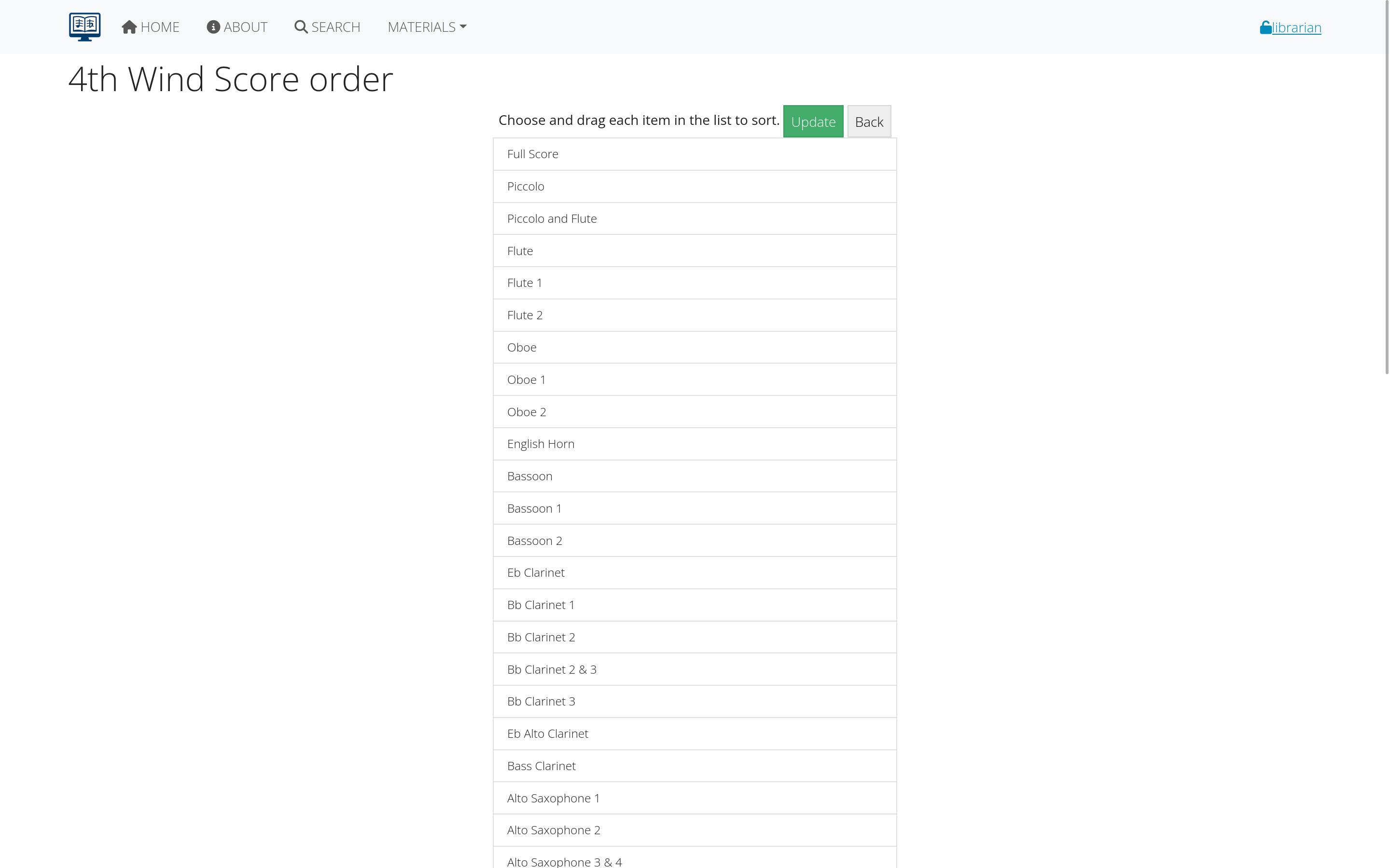Quality control checklist