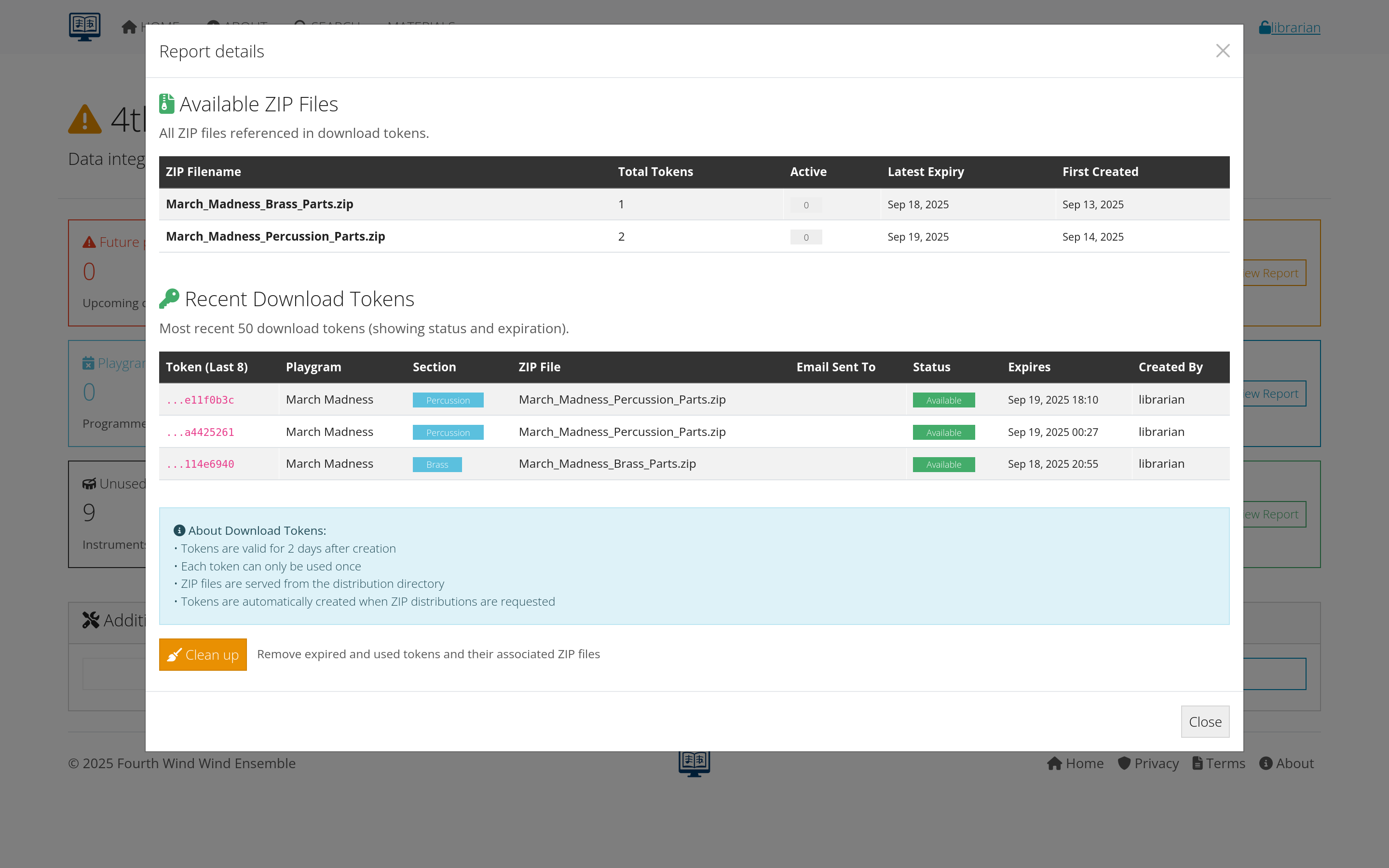 Backup management interface