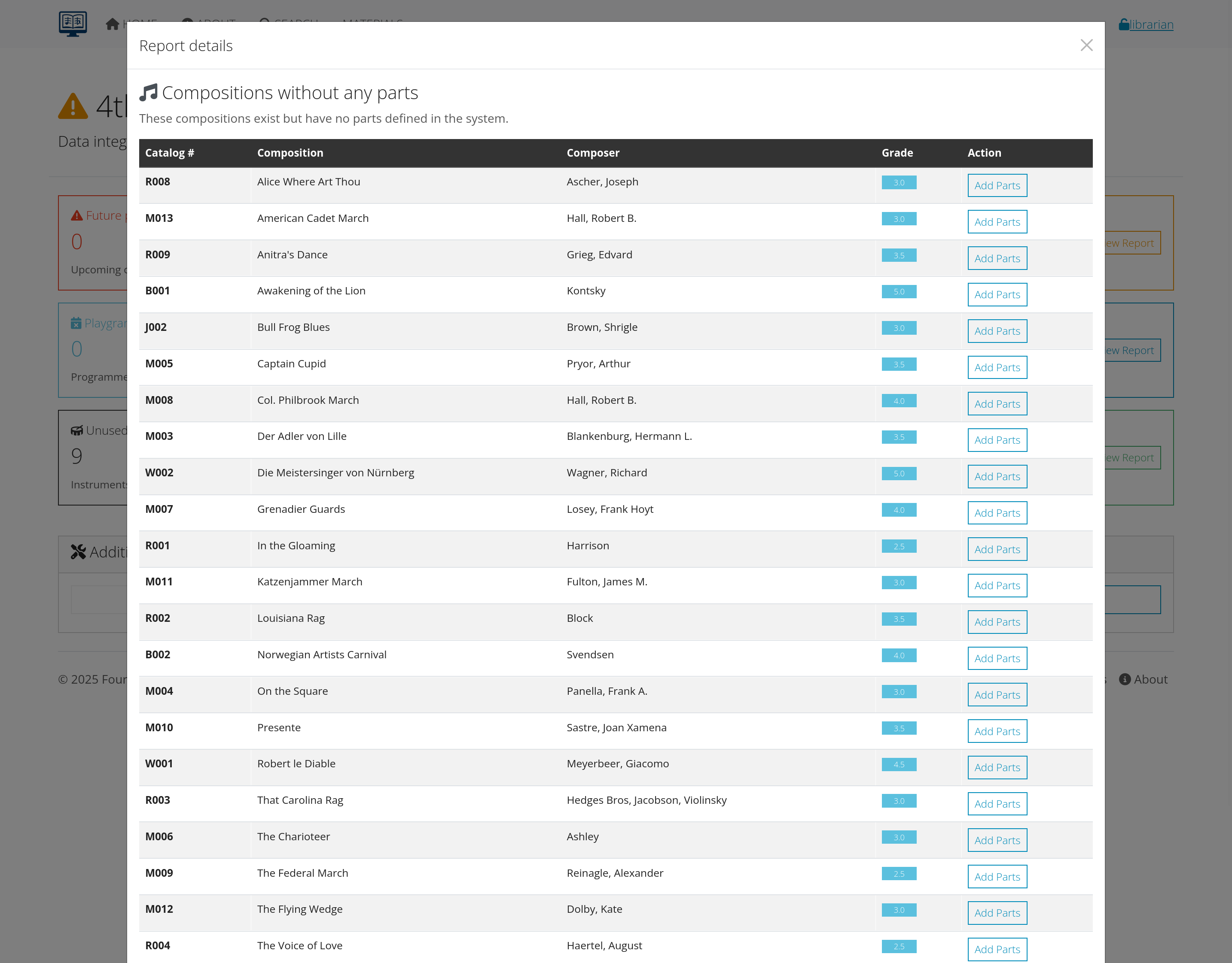 Maintenance scheduling interface