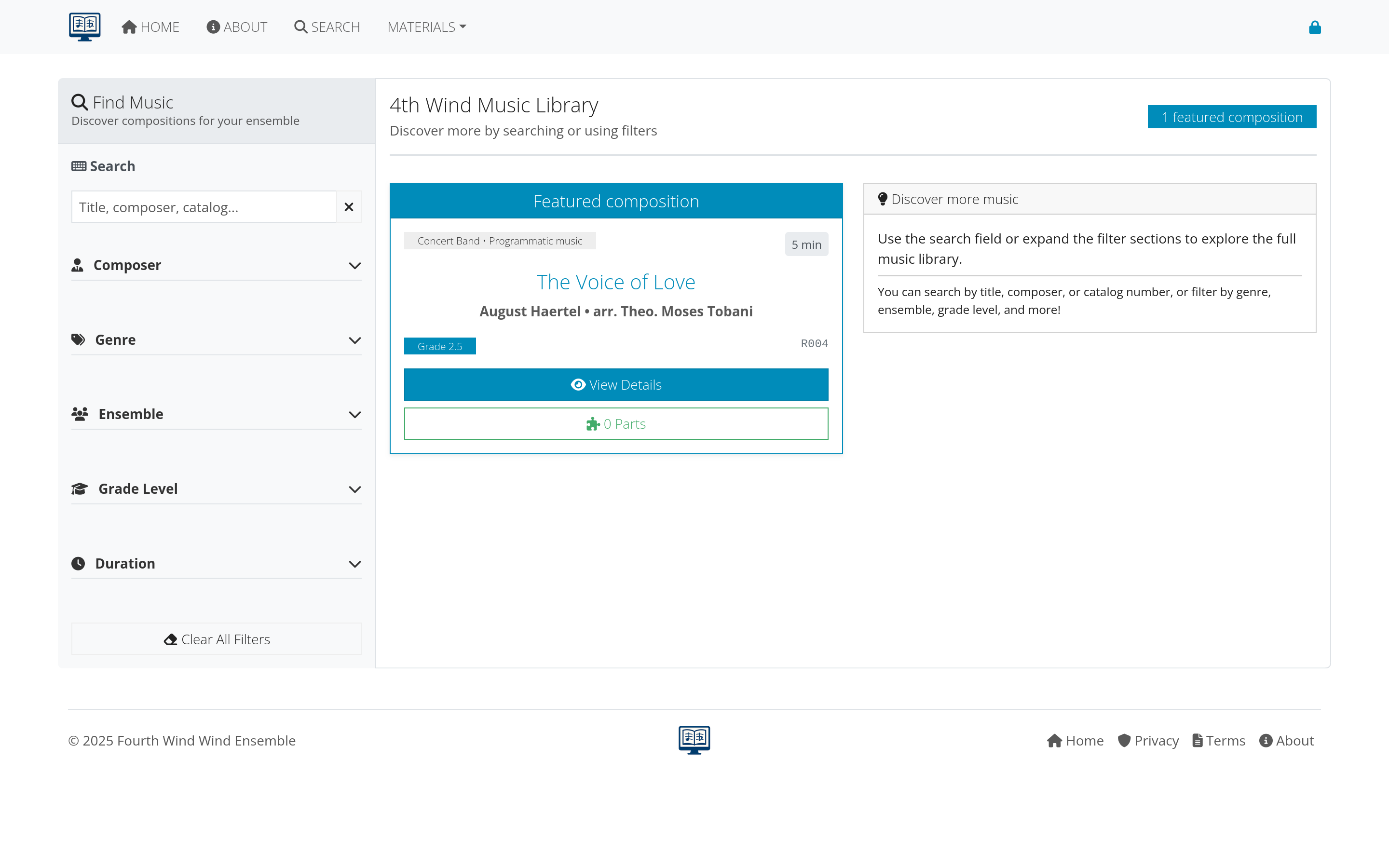 Search interface showing search bar and results