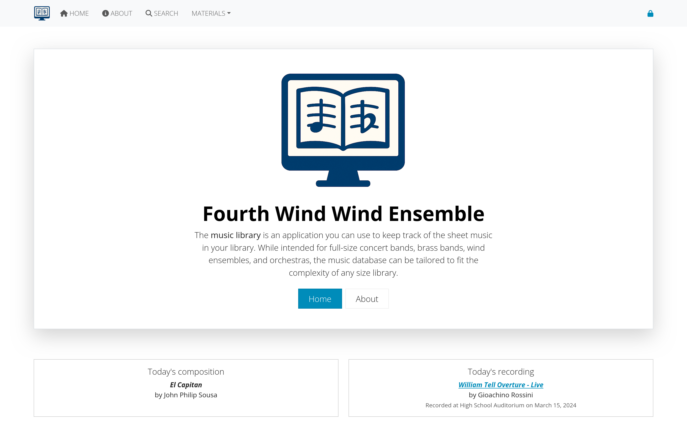 Guest user interface showing public features
